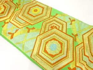 花亀甲に光悦垣模様織出し袋帯